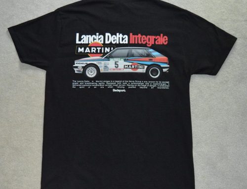 The Perfect T-Shirt for a Lancia Delta Enthusiast. Motorsport inspired fashion.